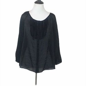 The Limited black Shimmer Sheer Black blouse Size Small